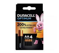 4x Duracell Optimum AA LR6 MX1500 1.5V Alkaline Batteries Retail