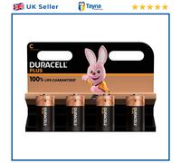 4x Duracell Plus C Batteries MN1400B4