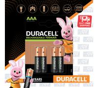 4x DURACELL RECHARGEABLE PLUS AAA HR03 750mAh Batteries DURALOCK NiMH LR03 Exp+