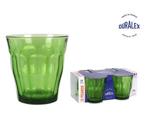 4x Duralex Picardie drinking glasses Green 310ml