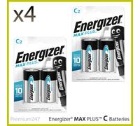 Energizer C Alkaline Batteries Max Plus LR14 1.5V Pack of 2