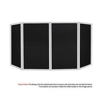 4x Equinox Lycra Cloth DJ Screen Replacement Panels (Black)