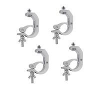 4x Equinox SLC100S Aluminium 100kg Silver Self Locking Clamp Hook Stage Lighting