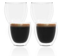 4x espresso glass double walled coffee glass tea glass thermal glass decorative