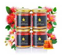 4x Eucalyptus Honey 250g Caravella Fine Food| Italian Bold Balsamic & Woody Notes | Pure Raw Unpasteurized| Natural Antioxidants & Enzymes Soothing & Clearing| Ideal for Tea Wellness Cough Skin Detox