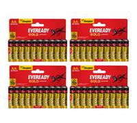 4X Eveready Gold Aa Alkaline Batteries, Pack Of 20 (80X Batteries In Total)