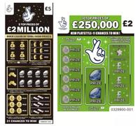 4x Fake joke lottery scratch cards, Winning scratch card Joke, lotto tickets