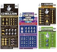 4x Fake Winning Lottery Scratch Cards Prank, Funny Joke Gag Gift for Friends