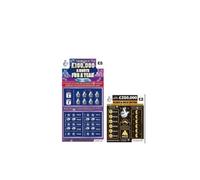4x Fake Winning Scratch Cards, 2 Different Lottery Prank Designs with 2 of Each, Realistic Scratch-Off Joke Tickets, Funny Gag Gift for Birthdays and Parties