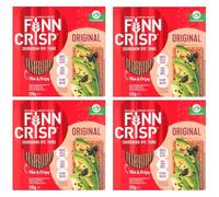 4x Finn Crisp Original Slims 200g Wholegrain Rye Crispbread Crackers