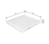 Bosch M5002 Standard Cabin Filter, Replacement Filter - Filters Pollen and Dust for Cleaner Air Inside the Vehicle