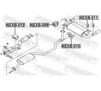 4x ✅Fits FEBEST NEXB-009 EXHAUST PIPE MOUNTING BRACKET ⭐UK Seller⭐