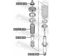 4x ✅Fits FEBEST VWAB-032 BUSHING, REAR SHOCK ABSORBER ⭐UK Seller⭐