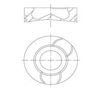 4x ✅Fits MAHLE 021 PI 00123 000 Piston 021 PI 00123 000 Piston 76 (- ⭐UK Seller⭐