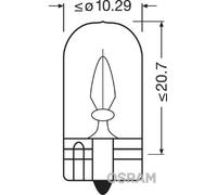 OSRAM Original Line Light Bulbs 12V 2W - x10