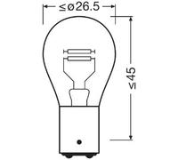 4x ✅Fits OSRAM 7225 12V 21/4W BULB FOR REAR STOP LAMP ⭐UK Seller⭐