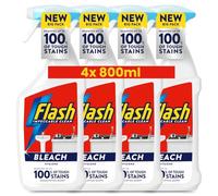 4x Flash Spray With Bleach Multi-Purpose Cleaner - 800ml | Powerful Degreaser & Stain Remover | Eucalyptus Scent | Streak-Free Shine for Hard Surfaces
