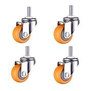 4x Furniture Caster Wheels Swivel Rollers for Small Devices & Furniture M6/M8 Threaded 32mm/1.25in Ideal for Beach Chairs & Lightweight Items