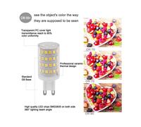 4X G9 LED Bulb Tuya WiFi Dimmable Light 6W Halogen Light Voice Control LED Bulbs 2700-6500K EU Plug