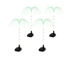 4x Gardenwize Solar Powered Decorative Jellyfish Stake Lights