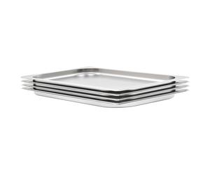 4x Gastronorm Containers GN 1/1 Stainless Stackable Tray Multi Sizes vidaXL