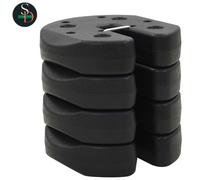 4x Gazebo Weight Plates Black 220x50mm Concrete Party Tent Accessory vidaXL
