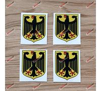 4X Glossy 5.1cm German Coat of Arms Eagle Decal Sticker Car Vinyl Deutschland Germany