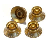 4x Gold guitar control knobs 0-10 scale tone or volume Speed Knob for Stratocaster Telecaster Gibson Ibanez Etc..