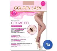 4x Golden Lady Tights Mysecret 15 Melon Size M