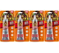 4x Gorilla Contact Adhesive Instant Glue Waterproof Flexible Bond 75g - Clear