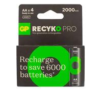 GP Batteries ReCyko Pro AA Battery Ni-Mh 1.2 Volt Pack of 4