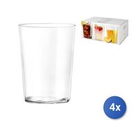4x H&H 6-Piece Glasses Set Starc 500cc Transparent Drinking Glasses