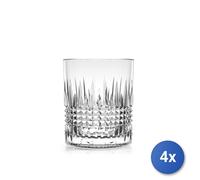 4x H&H Miami 6 Piece Glass Set Made in Worked Glass 31 cl
