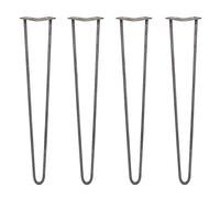 SkiSki Hairpin Table Legs 28” 71cm Pack of 4 Raw Steel Heavy Duty