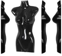 4X Half Shell With Hooks Women's Torso Black Half Plastic Torso