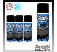 4x Hammerite Matt Black Barbecue BBQ Paint Aerosol Durable Heat Resistant