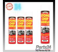 4x Hammerite Stone Chip Shield White 600ml Moisture Rust Protection Spray Paint