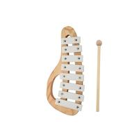 4X Hand Knock Xylophone Glockenspiel With Mallets 8 Tones Aluminum Sheet Wooden Musical Instrument