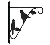 4x Hanging Basket Brackets Black Steel Planter Garden Plant Pot Hook vidaXL