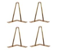 4X Heavy Duty Metal Sofa Legs - Durable Support Feet for Furniture, Kitchen Cabinets, TV Tables - Anti-Slip Rubber Pads for Stability & Friction Resistance