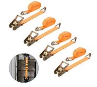 4X Heavy Duty Ratchet Ties Down Straps 50mm-6 Meter Lashing Cargo Luggage 2 Ton