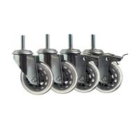 4x Heavy Duty Threaded Industrial Swivel Casters 2 Braked & 2 Swivel Wheels M8 x 30mm Perfect for Furniture Trolleys and Equipment Mobility