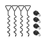 4X Heavy Duty Trampoline Anchor Ground Pegs Tie Down Kit Corkscrew Spira