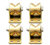4X Heavy Duty V Shaped Steel Pulley Wheels Swivel Casters For Sliding Doors Robust Caster Wheels Metal Cable Wheel Track Rollers For Crane Systems
