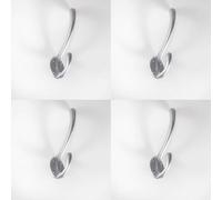4X Heavyweight One Piece Hat & Coat Hook 76mm Projection Satin Chrome