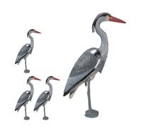 4x Heron statue Garden Ornament Outdoor Sculpture Weatherproof Lightweight