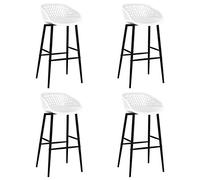 4X High Bar Stools - Modern Kitchen Furniture Counter Chairs for Bistro Pub & Home Dining Comfortable Indoor Seating Stylish and Design
