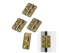 4X Hinges for Wood, 2 Inch Small Flush Door Hinge, Folding Butt Hinges 51 * 37mm Internal Hinge for Wooden Box, Cabinets, Cupboards, Dressers, Closet, Wardrobes, Gate, Window, Screen, Shed Doors