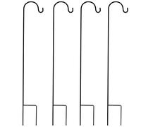 4X Hooks Rust Resistant Garden Stake Outdoor Metal Plant Stand Hanger Pole 120X10X1cm