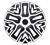 Universal hubcaps NRM The Best Bicolor 4 pieces wheel trims (White and black, 15")